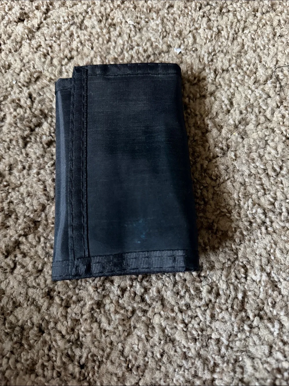 Black Tri-Fold Nylon Wallet